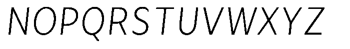 Avestra Light Semi Condensed Italic Font UPPERCASE