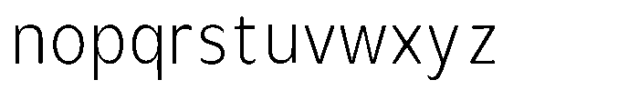 Avestra Light Semi Condensed Font LOWERCASE