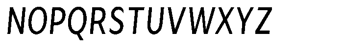 Avestra Medium Condensed Italic Font UPPERCASE