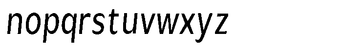 Avestra Medium Condensed Italic Font LOWERCASE