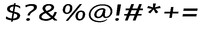 Avestra Medium Expanded Italic Font OTHER CHARS
