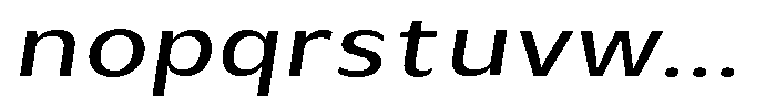 Avestra Medium Expanded Italic Font LOWERCASE