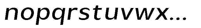 Avestra Medium Sem Exp Italic Font LOWERCASE