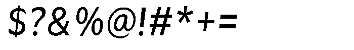Avestra Medium Semi Condensed Italic Font OTHER CHARS