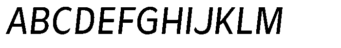 Avestra Medium Semi Condensed Italic Font UPPERCASE