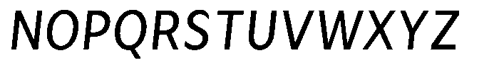 Avestra Medium Semi Condensed Italic Font UPPERCASE