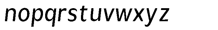 Avestra Medium Semi Condensed Italic Font LOWERCASE