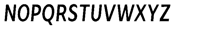 Avestra Sem Bold Condensed Italic Font UPPERCASE
