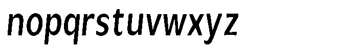 Avestra Sem Bold Condensed Italic Font LOWERCASE