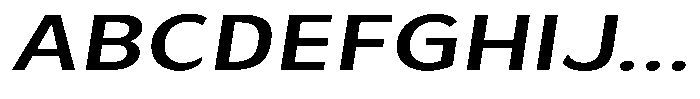 Avestra Sem Bold Exp Italic Font UPPERCASE