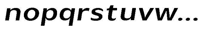 Avestra Sem Bold Exp Italic Font LOWERCASE