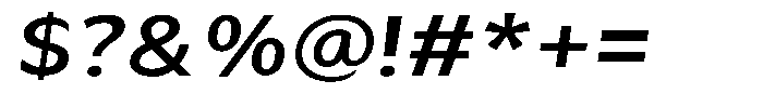 Avestra Sem Bold Sem Exp Italic Font OTHER CHARS