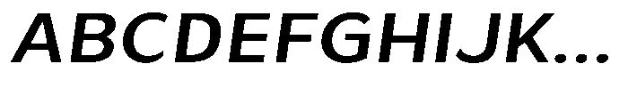 Avestra Sem Bold Sem Exp Italic Font UPPERCASE