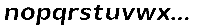 Avestra Sem Bold Sem Exp Italic Font LOWERCASE