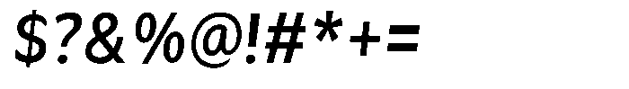 Avestra Sem Bold Semi Condensed Italic Font OTHER CHARS