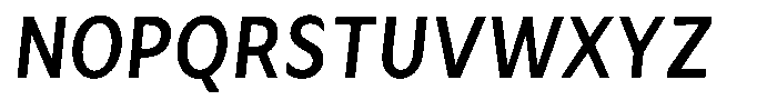 Avestra Sem Bold Semi Condensed Italic Font UPPERCASE