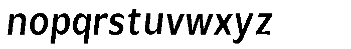 Avestra Sem Bold Semi Condensed Italic Font LOWERCASE