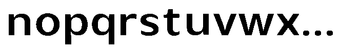 Avestra Semi Bold Semi Expanded Font LOWERCASE