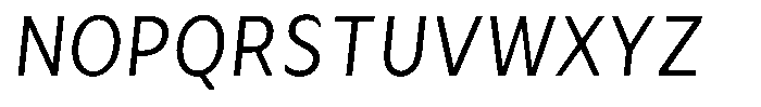 Avestra Semi Condensed Italic Font UPPERCASE