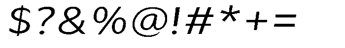 Avestra Semi Expanded Italic Font OTHER CHARS