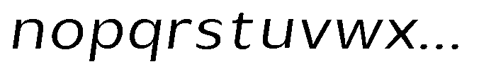 Avestra Semi Expanded Italic Font LOWERCASE