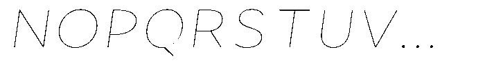 Avestra Thin Sem Exp Italic Font UPPERCASE