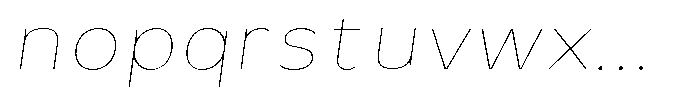Avestra Thin Sem Exp Italic Font LOWERCASE