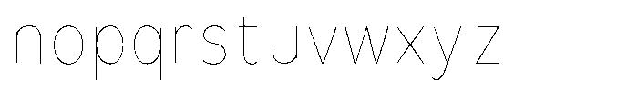 Avestra Thin Semi Condensed Font LOWERCASE