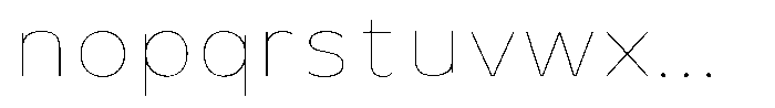 Avestra Thin Semi Expanded Font LOWERCASE