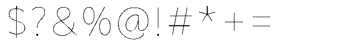 Avestra Thin Font OTHER CHARS