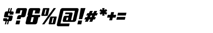 Avionic Condensed Heavy Oblique Font OTHER CHARS