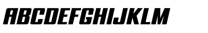 Avionic Condensed Heavy Oblique Font UPPERCASE