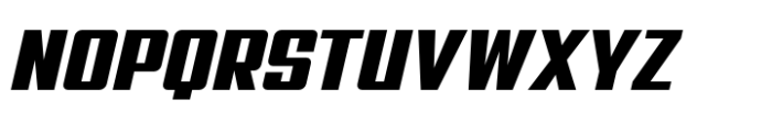 Avionic Condensed Heavy Oblique Font UPPERCASE
