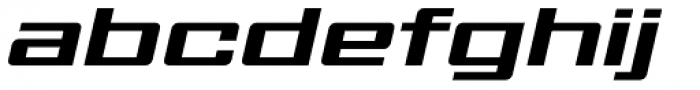 Avionic ExWide Bold Oblique Font LOWERCASE