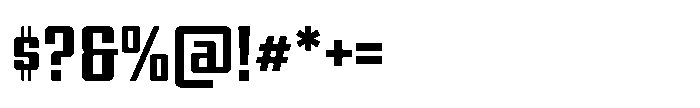 Avionic VF Font OTHER CHARS