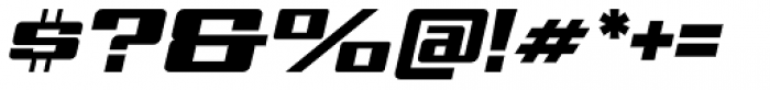 Avionic Wide Black Oblique Font OTHER CHARS
