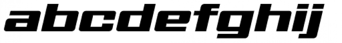 Avionic Wide Black Oblique Font LOWERCASE