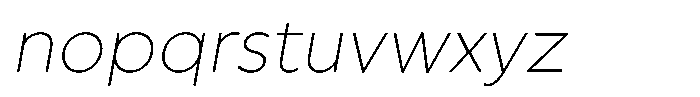 Avisa Jm Thin Italic Font LOWERCASE