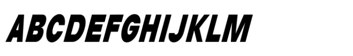 Avita Black Condensed Oblique Font UPPERCASE