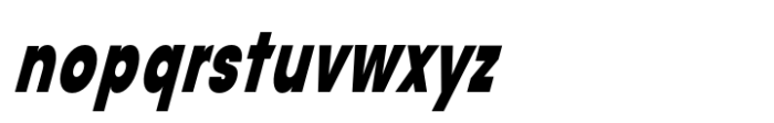 Avita Black Condensed Oblique Font LOWERCASE