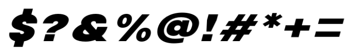 Avita Black Expanded Oblique Font OTHER CHARS