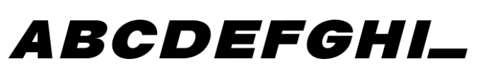 Avita Black Expanded Oblique Font UPPERCASE