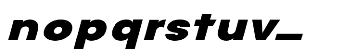 Avita Black Expanded Oblique Font LOWERCASE