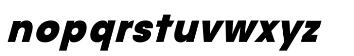 Avita Black Oblique Font LOWERCASE