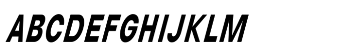 Avita Bold Condensed Oblique Font UPPERCASE