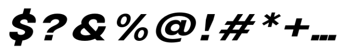 Avita Bold Expanded Oblique Font OTHER CHARS