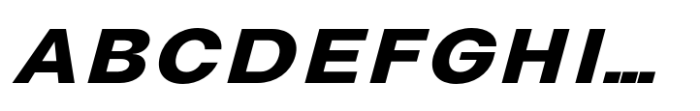 Avita Bold Expanded Oblique Font UPPERCASE