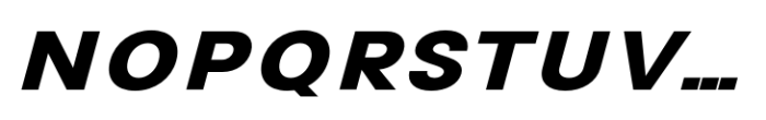 Avita Bold Expanded Oblique Font UPPERCASE