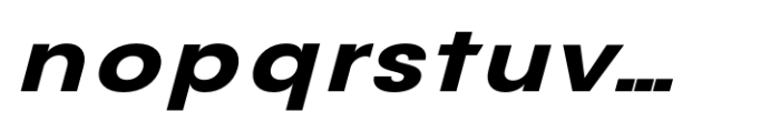 Avita Bold Expanded Oblique Font LOWERCASE