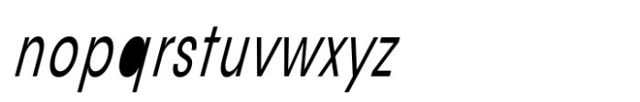 Avita Condensed Oblique Font LOWERCASE